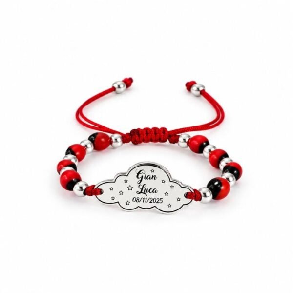 Pulsera Placa Nube Estrellada