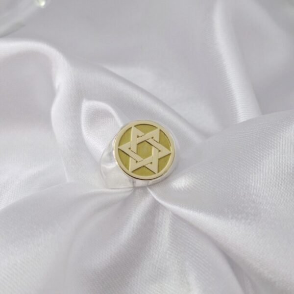 Anillo Sello Estrella de David