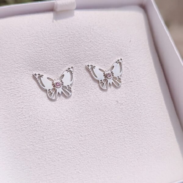 Arete Mariposa Con Circón