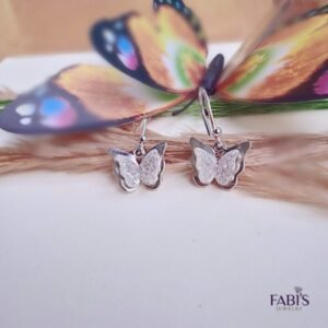 Arete Mariposa Escarchada