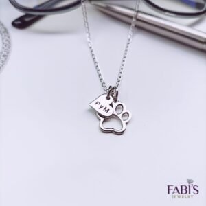 COLLAR HUELLITA Y CORAZON