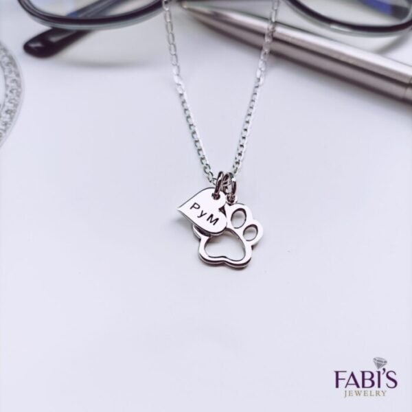 COLLAR HUELLITA Y CORAZON