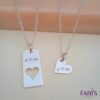 Collares Placa Corazon
