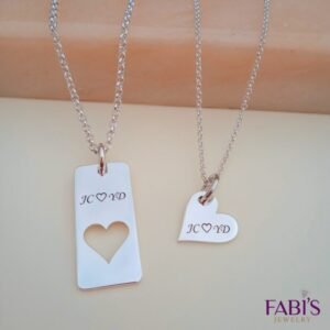 Collares Placa Corazon