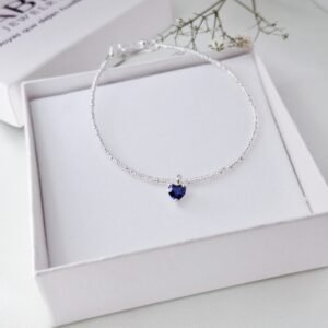 Pulsera Chaquira Circón Azul