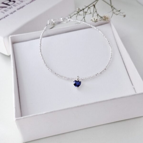 Pulsera Chaquira Circón Azul