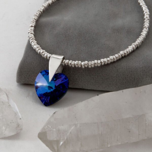 Pulsera Chaquira Cristal Azul