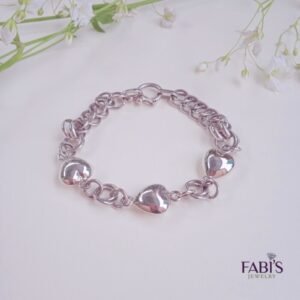 Pulsera Corazones Bombé