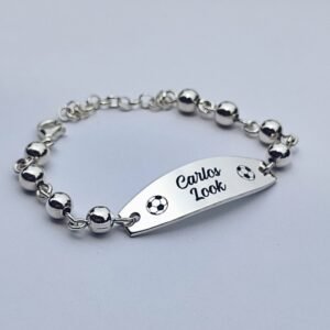 Pulsera Esferas Placa Futbol