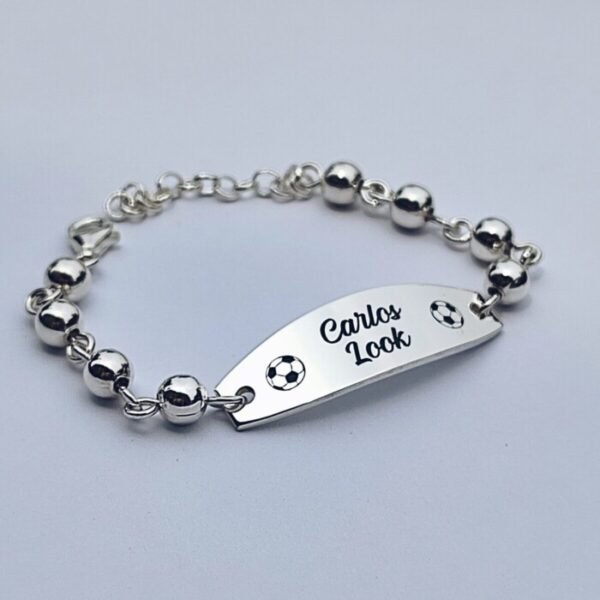 Pulsera Esferas Placa Futbol