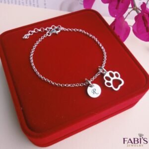 PULSERA MONEDA Y HUELLITA