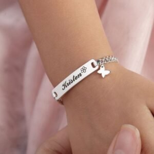 PULSERA PLACA MINI MARIPOSA